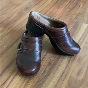 Dansko leather backless clog